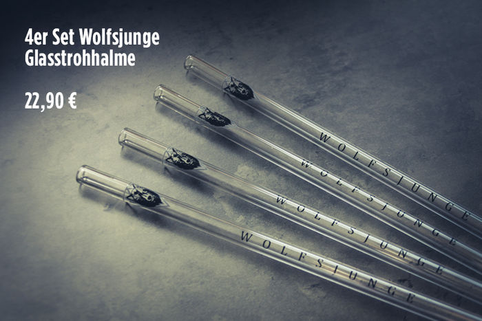 4x Wolfsjunge Strohhalme shop